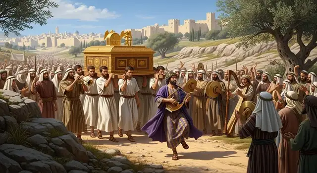 1Crônicas 15 Hebraico com áudio e ARC