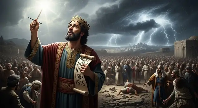 1Crônicas 21 Hebraico com áudio e ARC